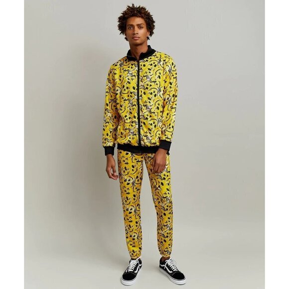 Reason Skelly Smile Allover Print Tracksuit Set Hoodie & Pants Mens X-Large - Picture 2 of 11